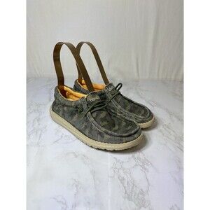 Hey Dude Kids Wally Youth Musk Camodino Slip On Camo Loafers Shoes Size Y2